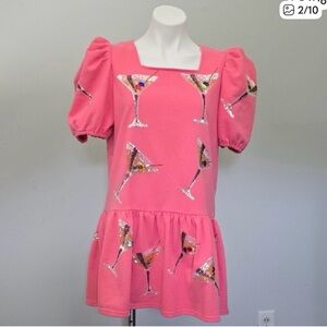 QUEEN OF SPARKLES Pink Sequin Cocktail Mini Dress